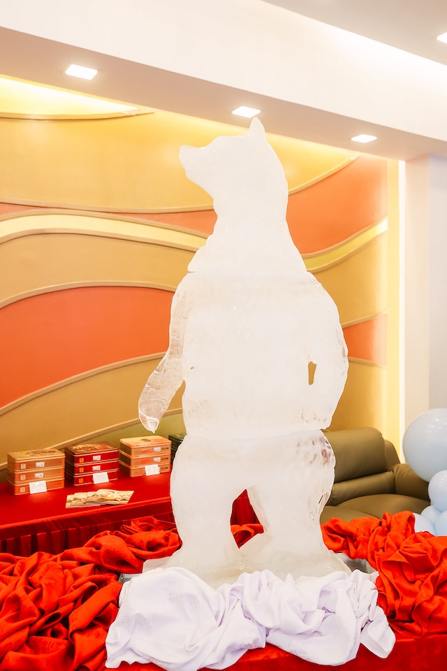 Arctic Animals party table setting and interior decor