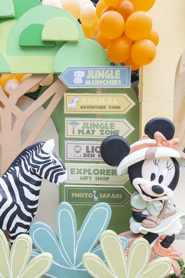 Mickey Safari party detail close up